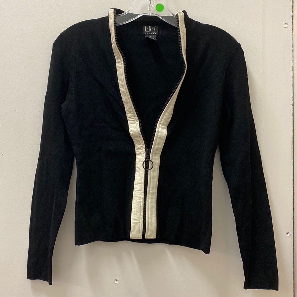 Inc Petite Zip-Up Long Sleeve